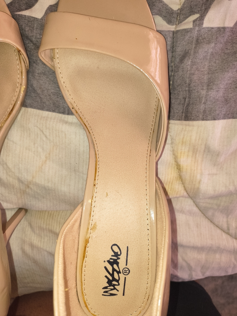 Mossimo Supply Co. Patent Blush Open-Toe Heels